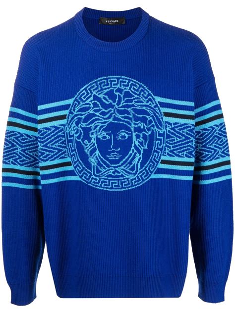 maglione lana con medusa versace|Maglione Lavorato A Maglia Versace – Lambitelli.